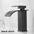 Waterfall Vanity Tap Aqualis Noir | Stainless Steel | Hot & Cold Water | For Bathroom & Guest Toilet