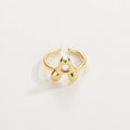 Cute Bubble Letter Initial Ring