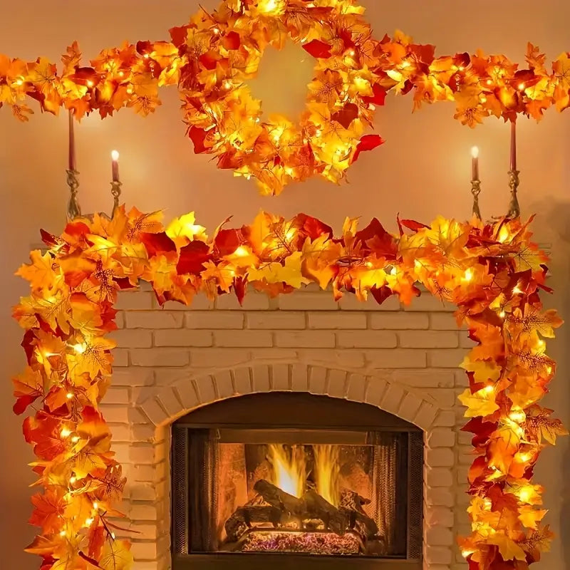 Maple Leaf LED String Lights | Autumn Decoration