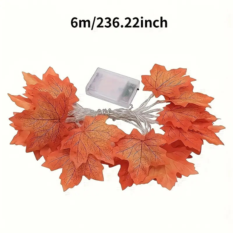 Maple Leaf LED String Lights | Autumn Decoration