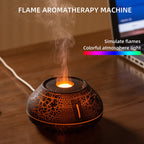 Air humidifier crack volcano flame essential oil diffuser ultrasonic cool mist maker LED essential oil lamp air diffuser