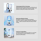 Bladeless Portable Fan | Ultra-Quiet, Ergonomic Design & Ideal for Home and Office Use