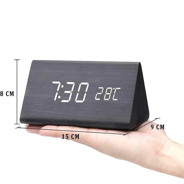 Charms | Digital Wooden Alarm Clock | Including Temperature Display