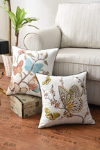 Decorative cushion with embroidery in country style