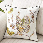 Decorative cushion with embroidery in country style