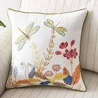 Decorative cushion with embroidery in country style