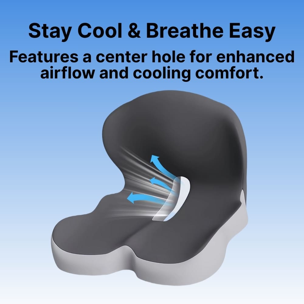 All-in-One Orthopedic Memory Foam Seat - Cushion Seat and Back Cushion for Pain Relief and Comfort