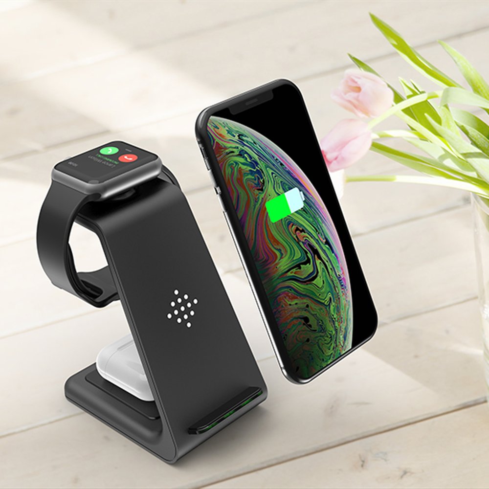 3-in-1 Wireless Charger for Smartphone, Smartwatch and Earbuds