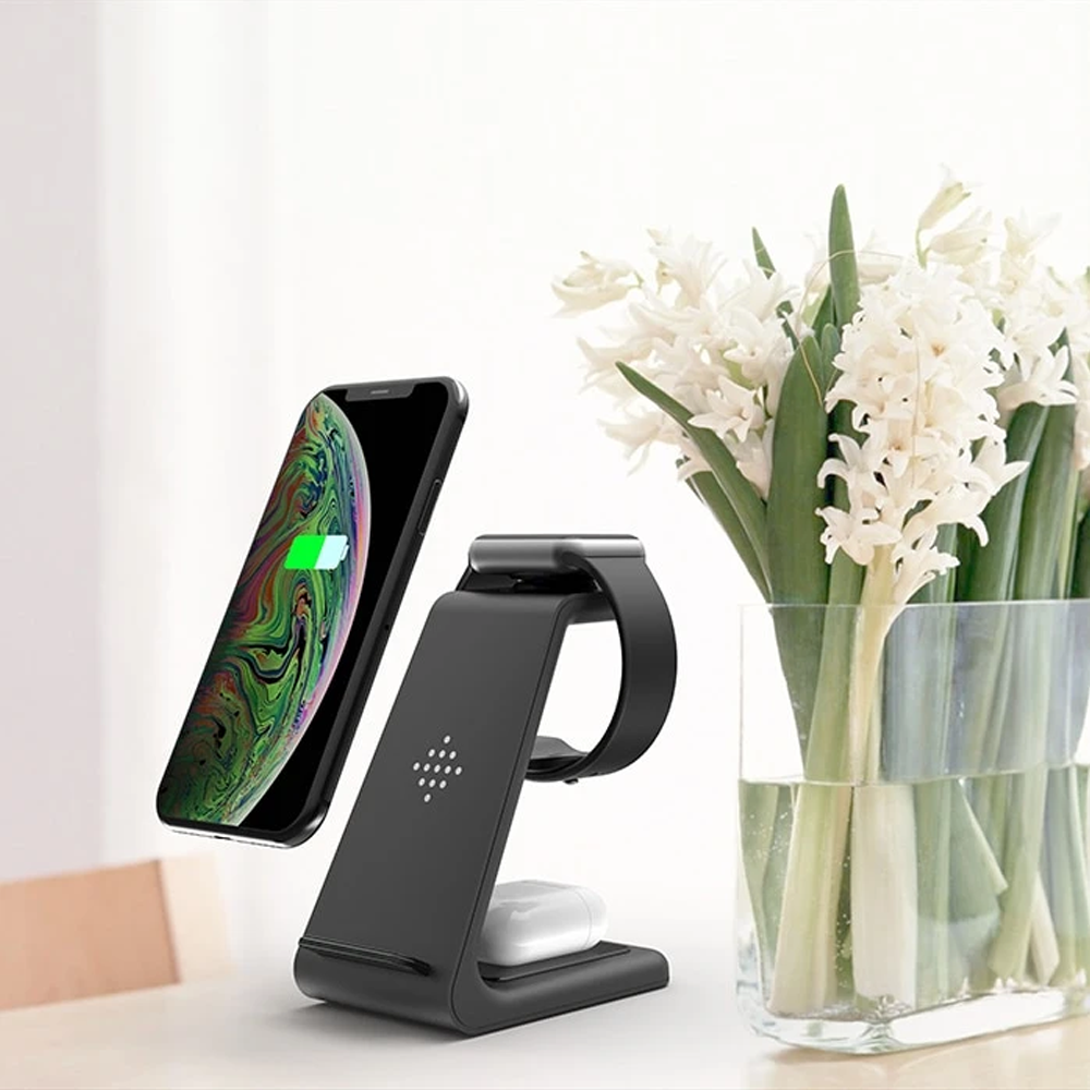 3-in-1 Wireless Charger for Smartphone, Smartwatch and Earbuds