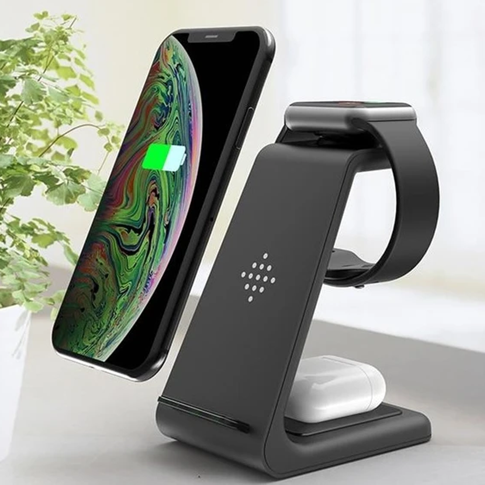 3-in-1 Wireless Charger for Smartphone, Smartwatch and Earbuds