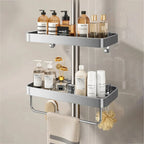 Aluminum Shower Shelf Without Drilling | Practical Shower Tray