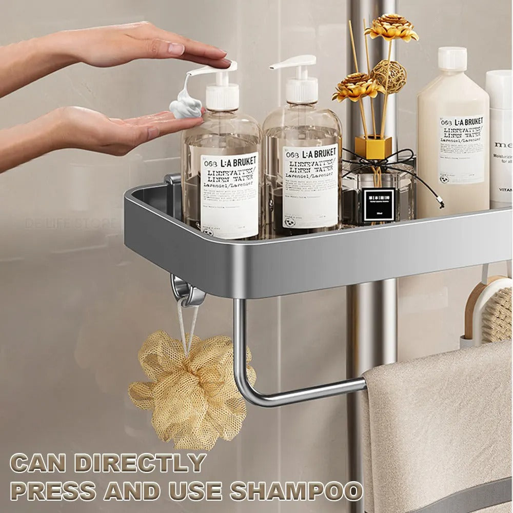 Aluminum Shower Shelf Without Drilling | Practical Shower Tray