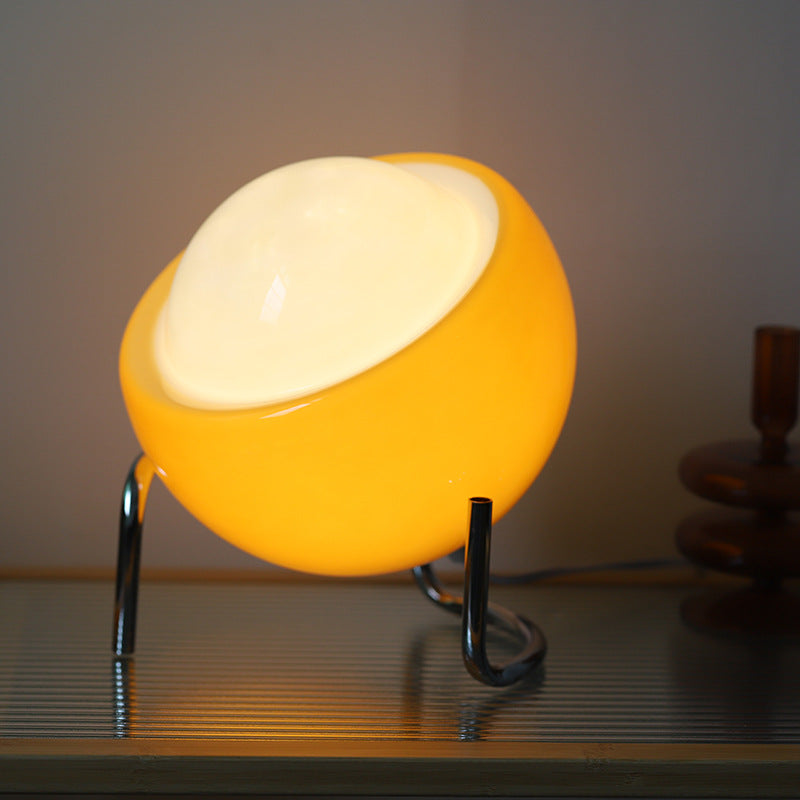 Bauhaus table lamp made of glass in retro style | LED table lamp