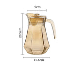 Amber hexagonal Glass Cups