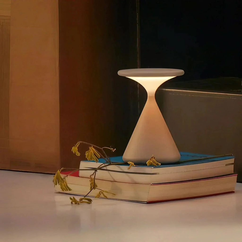 Hourglass Cordless LED Table Lamp with Touch Dimmer