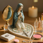 Spiritual Rosary Holder Sancta – Elegant Storage with Mary Motif