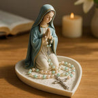 Spiritual Rosary Holder Sancta – Elegant Storage with Mary Motif
