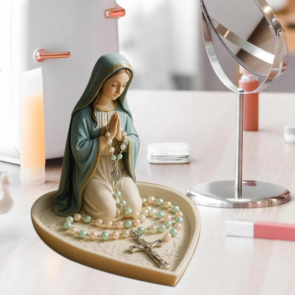 Spiritual Rosary Holder Sancta – Elegant Storage with Mary Motif