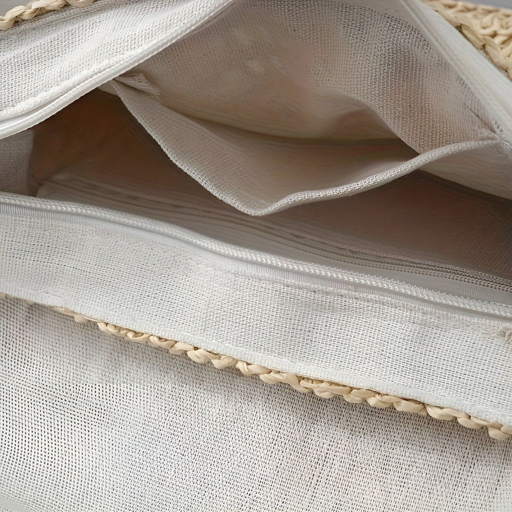 Annalise Bag – Vintage Style Woven Straw Shoulder Bag for Summer