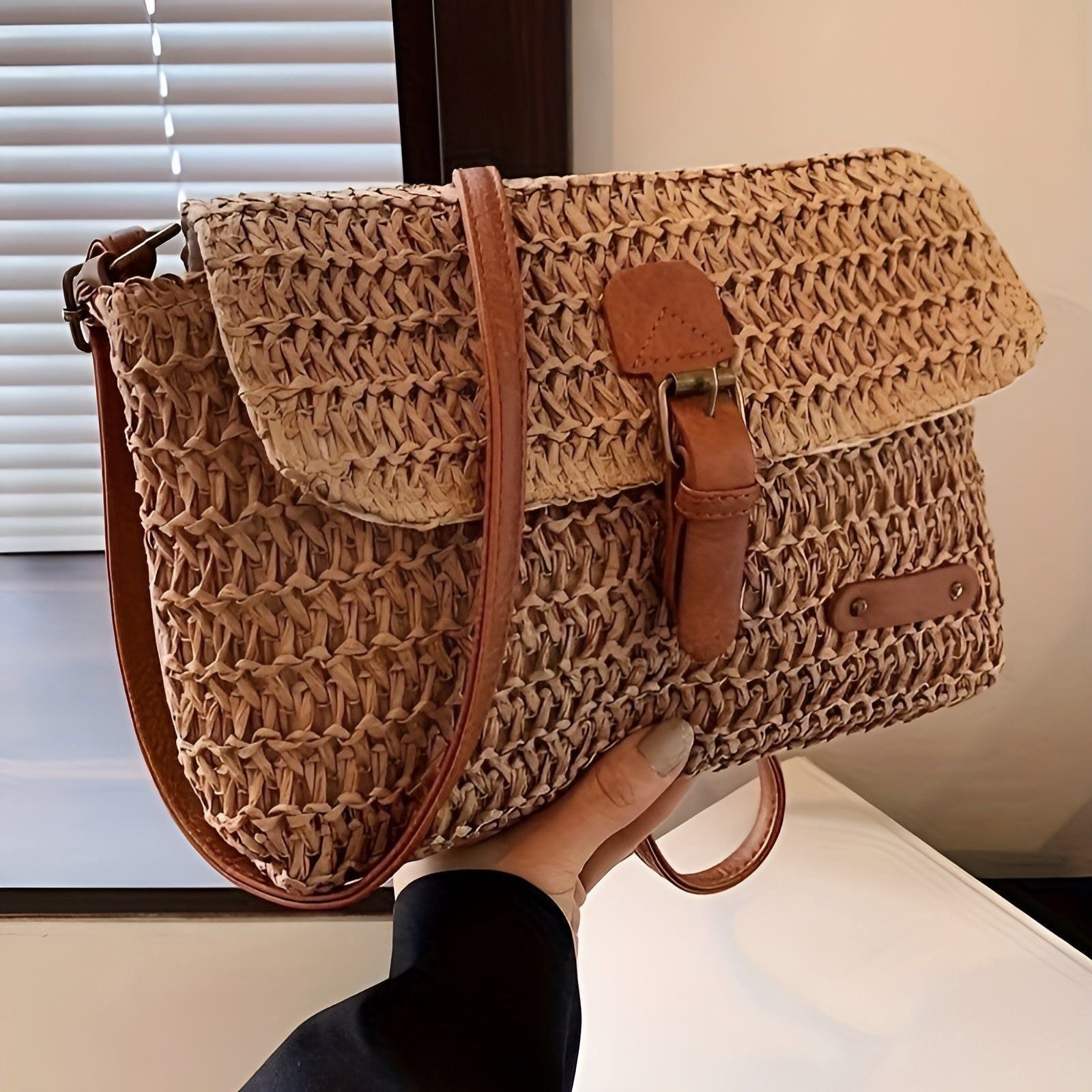 Woven Beach Bag – Lightweight Summer Tote for Beach & Everyday Use