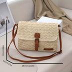 Annalise Bag – Vintage Style Woven Straw Shoulder Bag for Summer