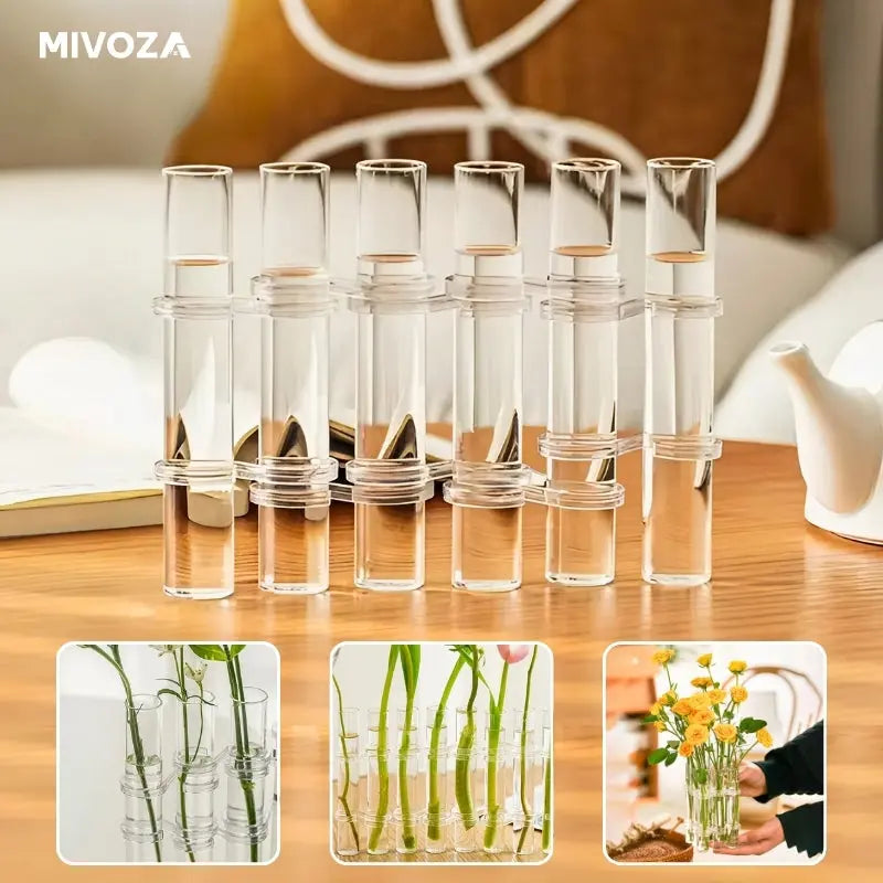 Customizable Glass Flower Vase with Hinge – elegant & versatile