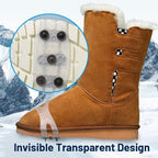 Anti-slip shoe covers with spikes for children and adults