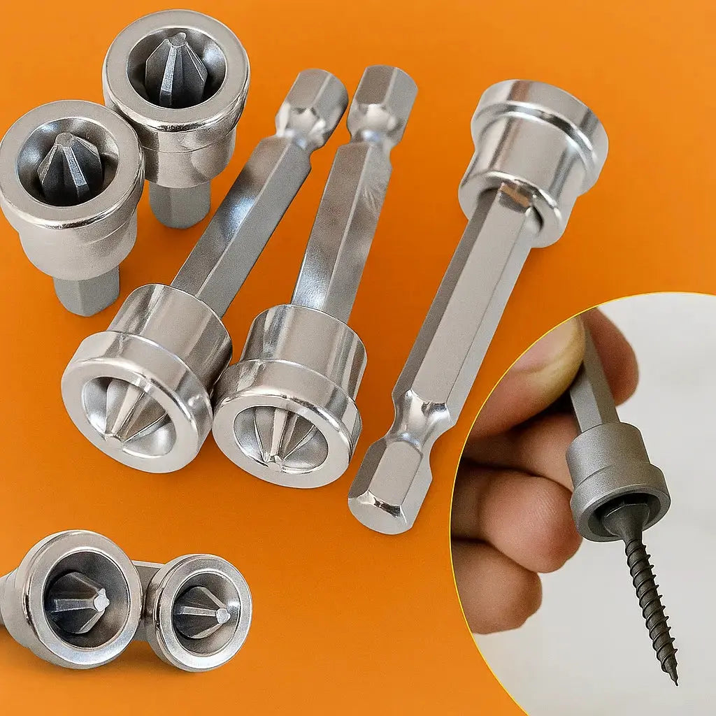 Anti-wobble screw bits with magnetic ring – For clean screw connections