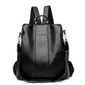 Theft-Proof Leather Backpack for Women in Vintage Style