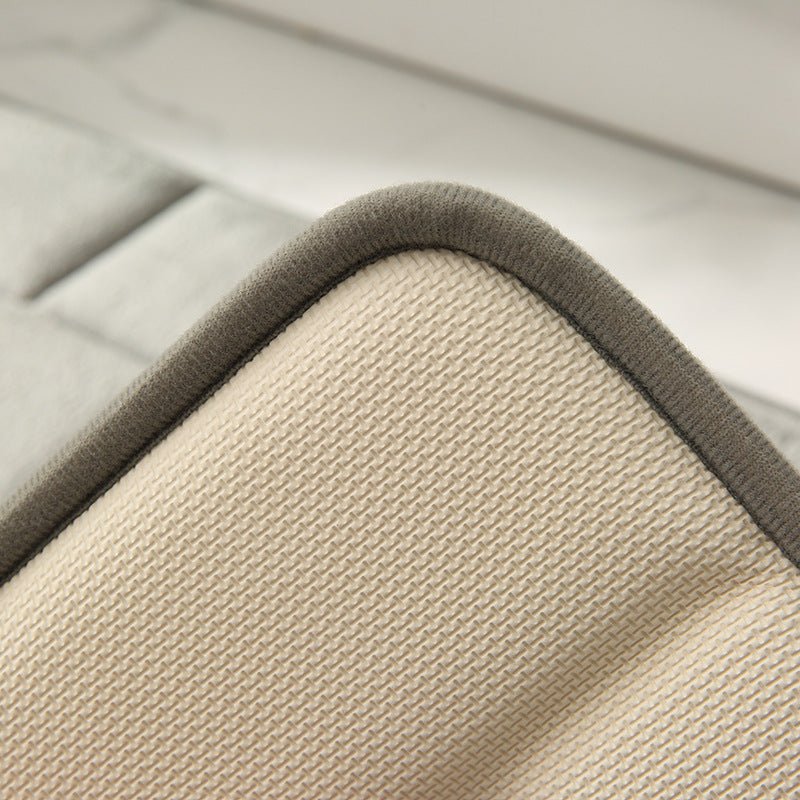 Non-slip Bath Mat Beige Brick Pattern | Bath Mats