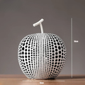 MonoApple Decorative Figurine – Black & White Polka Dot Apple