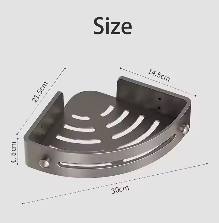 AquaLock Shower Shelf | Shower Tray No Drilling Transparent