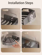 AquaLock Shower Shelf | Shower Tray No Drilling Transparent