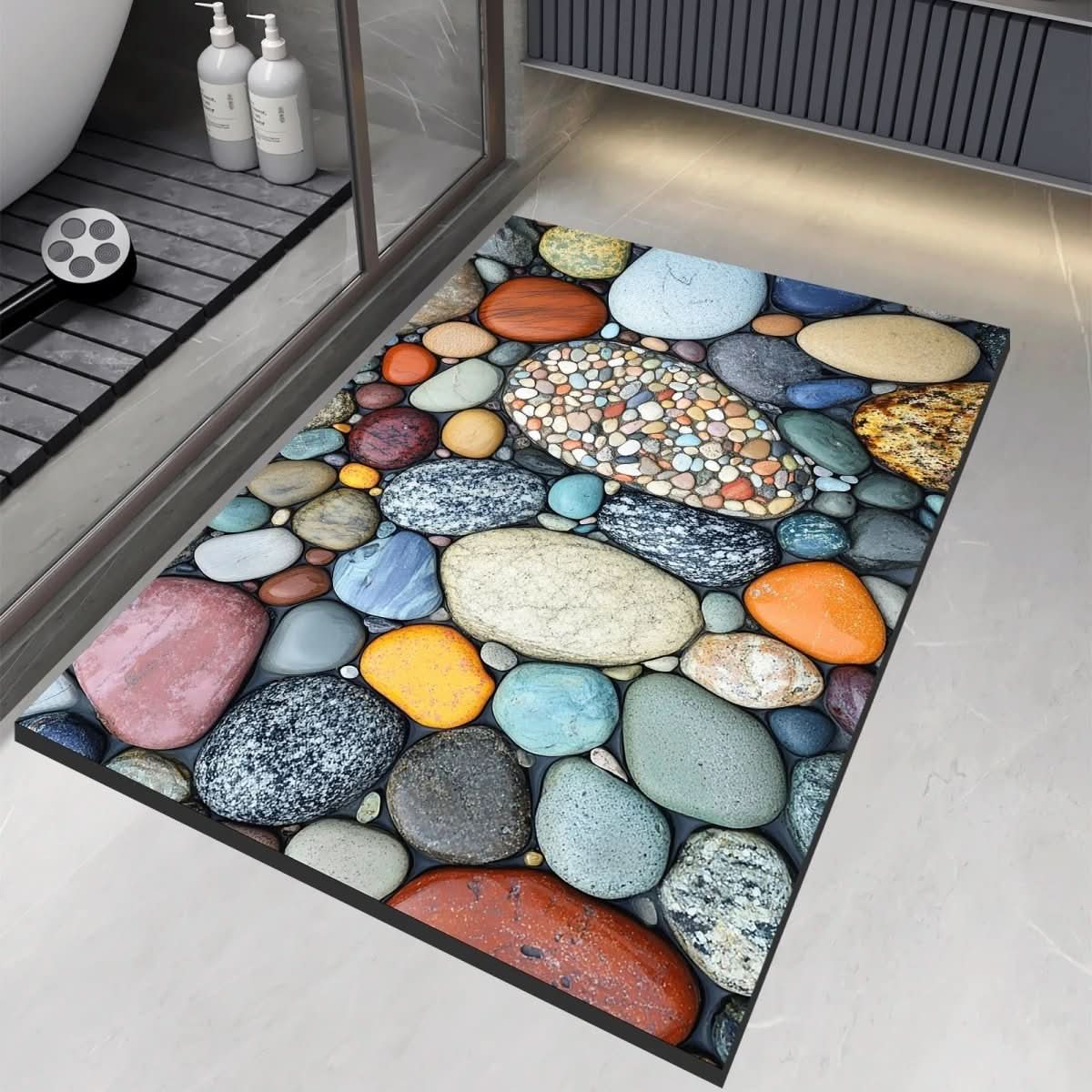Diatomaceous Earth Bath Mat for Safety & Comfort