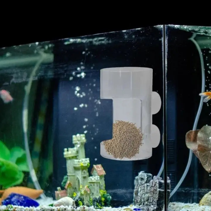 Aquarium Feeding Station with Suction Cups – Clean & Targeted Feeding