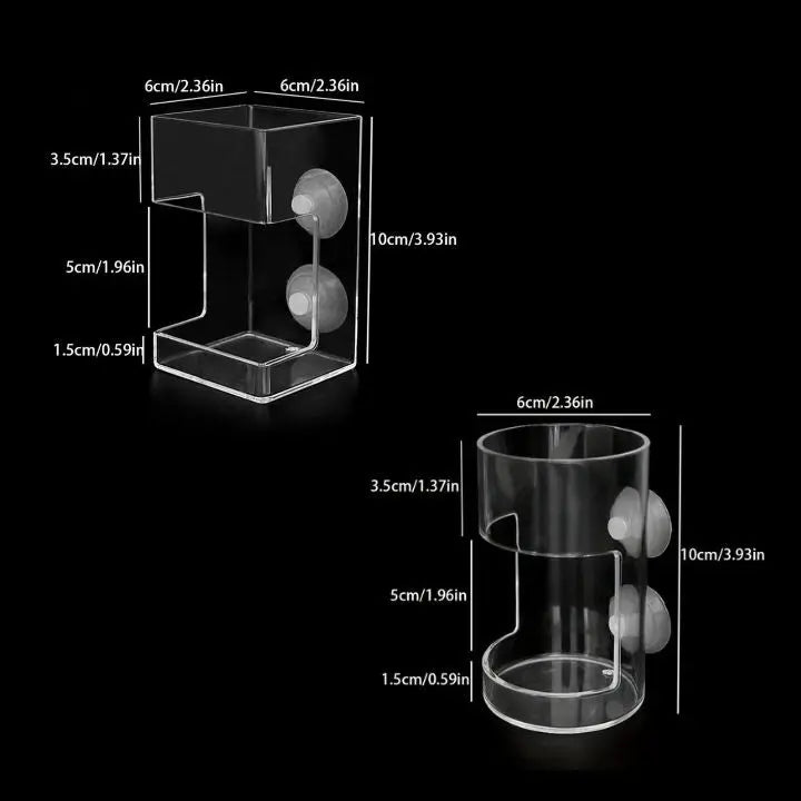 Aquarium Feeding Station with Suction Cups – Clean & Targeted Feeding