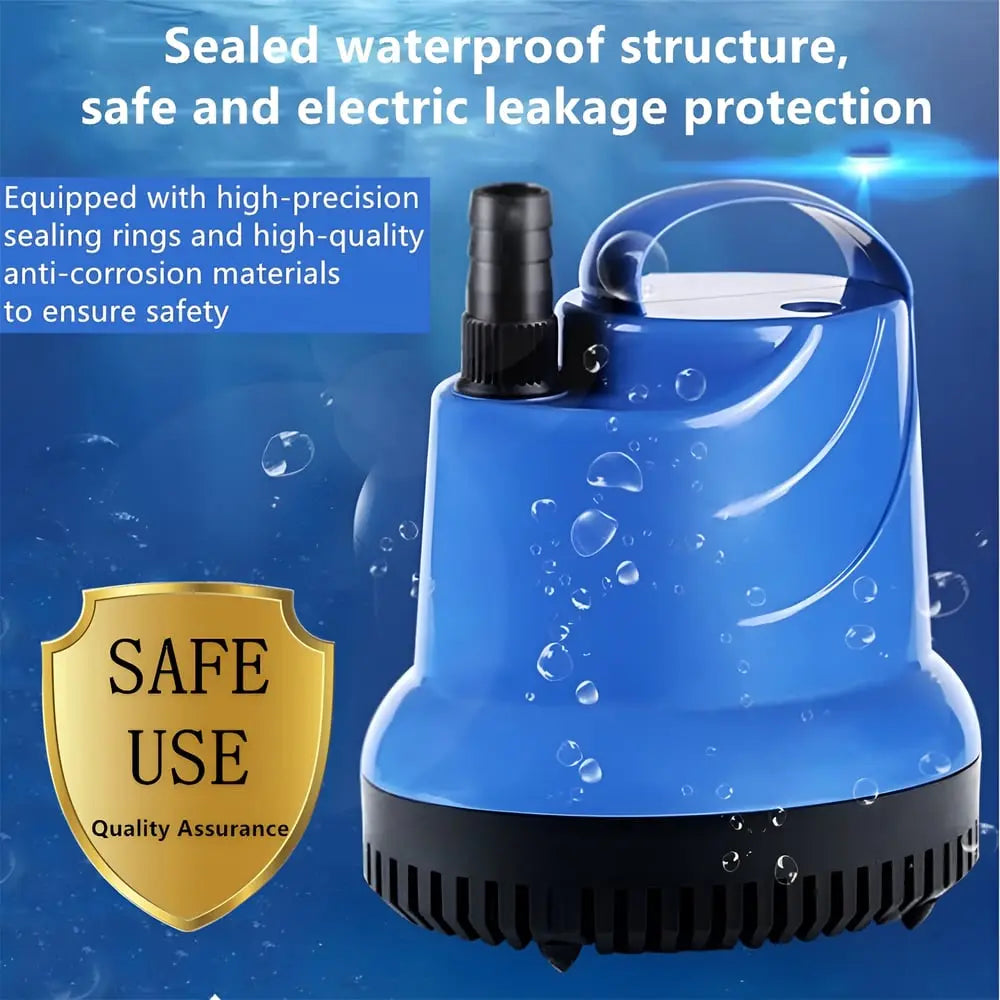 Aquarium water pump — Whisper-quiet cleaning with strong water flow