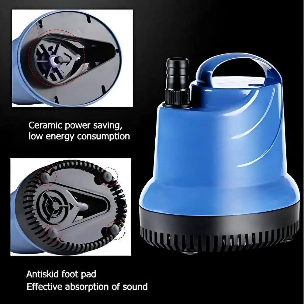 Aquarium water pump — Whisper-quiet cleaning with strong water flow