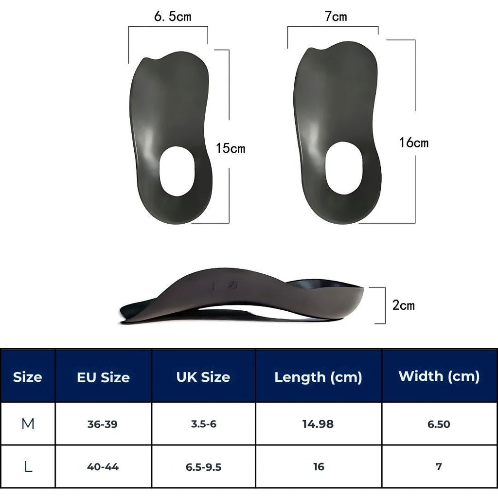 ArchEase Shoe Inserts for Flat Feet | Shoe Insole for Plantar Fasciitis - Foot Arch Support Insole - Foot Cushioning