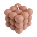 Scented candle in cube shape for stylish decoration