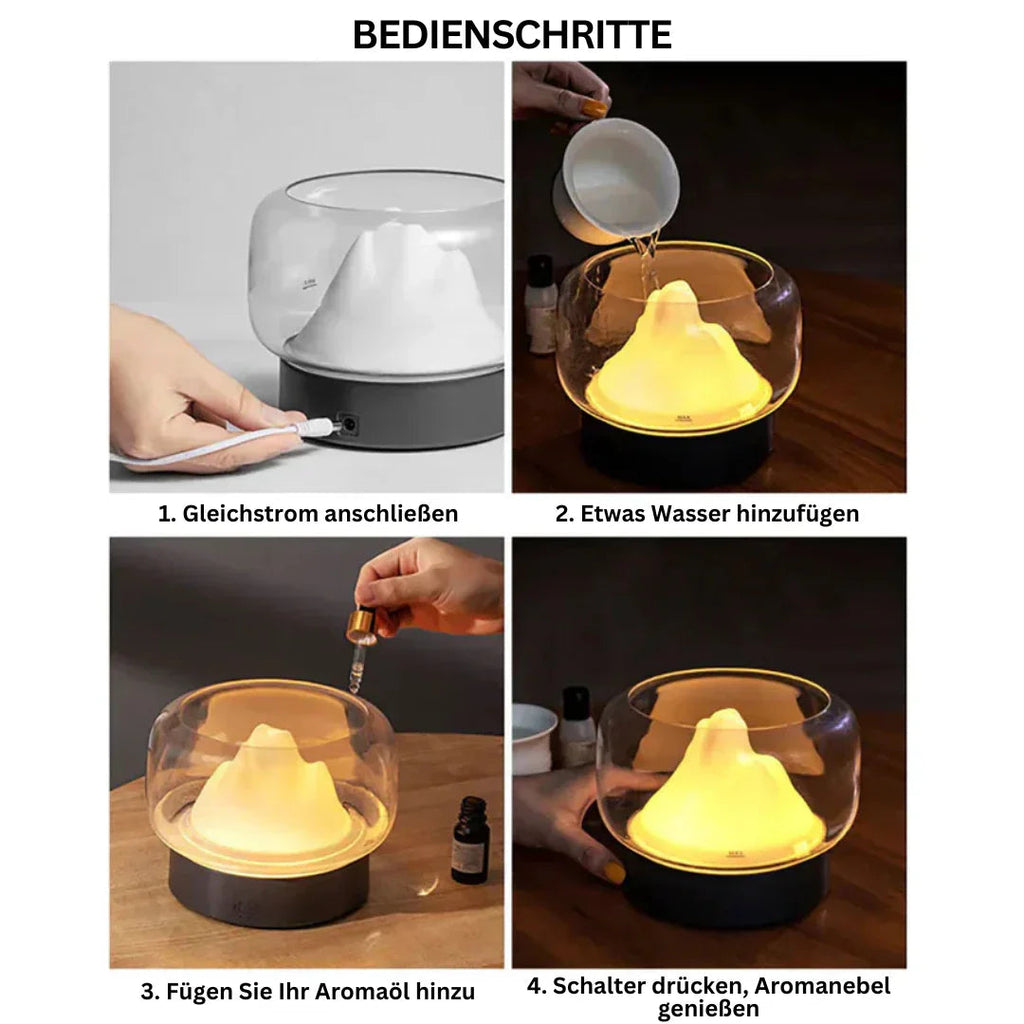 Aromatherapy Air Humidifier – Elegant Ultrasonic Diffuser with LED & Essential Oil Function