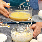 Stainless Steel Dough Mixer | Effortless Manual Whisk | Non-Slip Handle | PowerMix