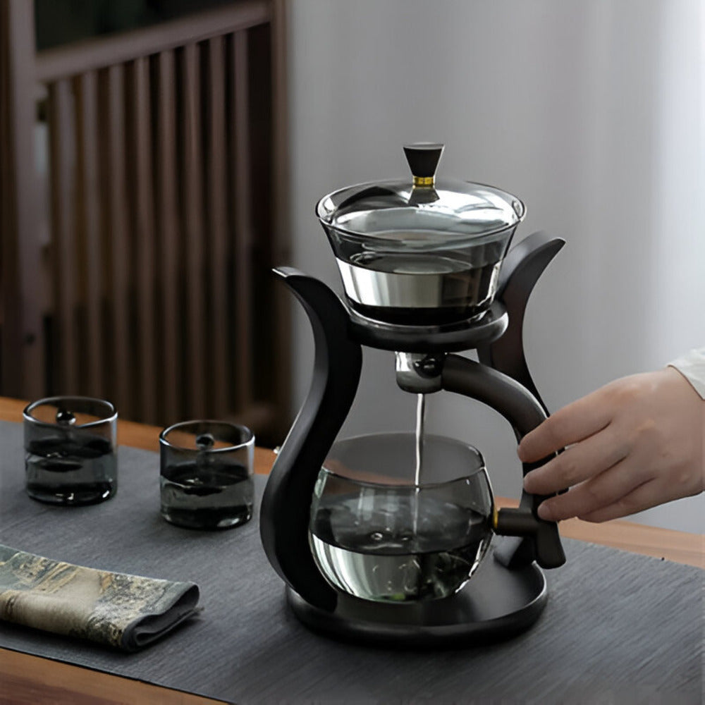 Artisan Magnetic Glass Teapot Set with Infuser – Elegant Drip-Free Glass Teapot for Loose Leaf Tea