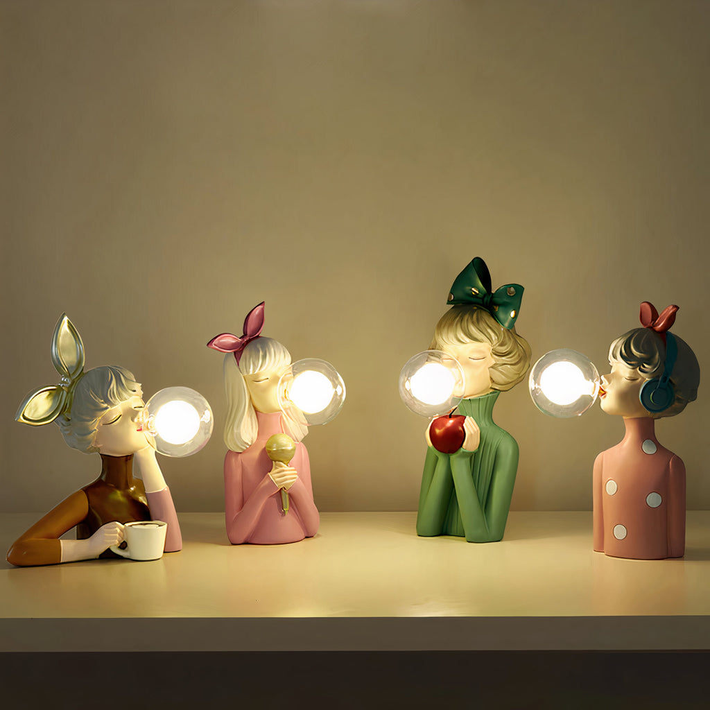 Artisan Sisters Table Lamp | Handcrafted Nightstand Lamp