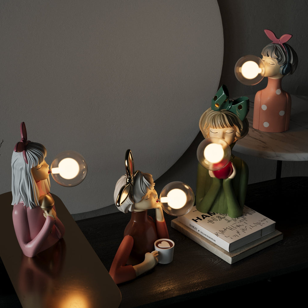 Artisan Sisters Table Lamp | Handcrafted Nightstand Lamp