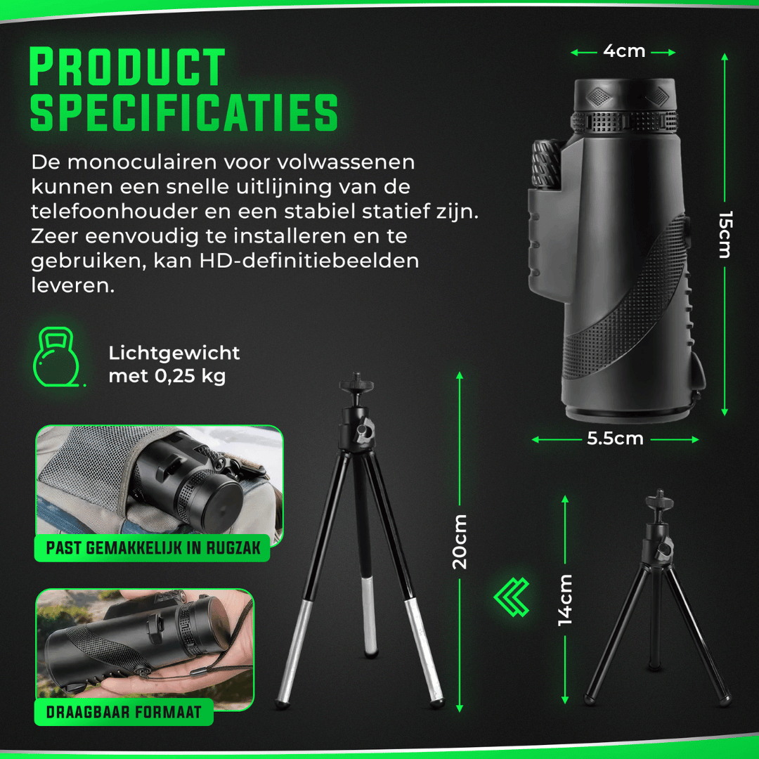AstroView High Quality Monocular | Compact and lightweight for a clear view at long distances