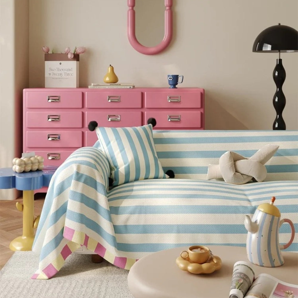 Atelier Pastel Striped Sofa Cover