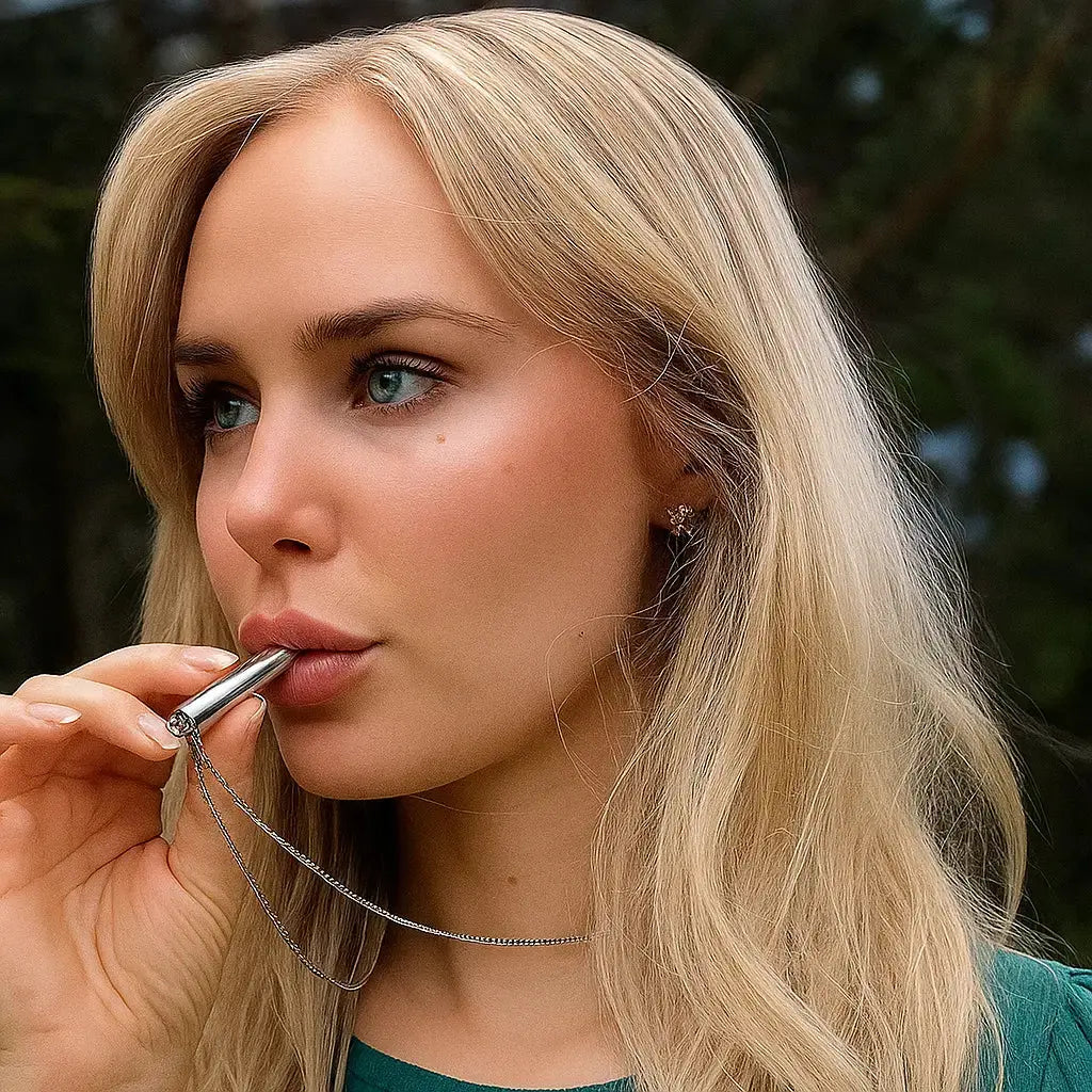 Breathing chain made of stainless steel – For quitting smoking & stress relief