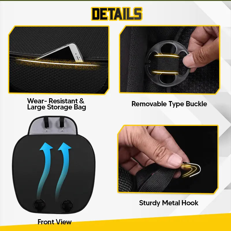 Breathable & Non-Slip Cotton Car Seat Cover Complete Set - Universal Fit