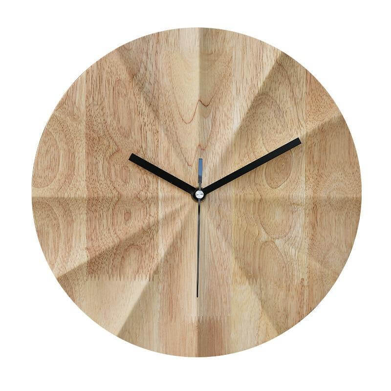 AuraClock | Wall Clock Modern 30 cm Wood Round Bamboo
